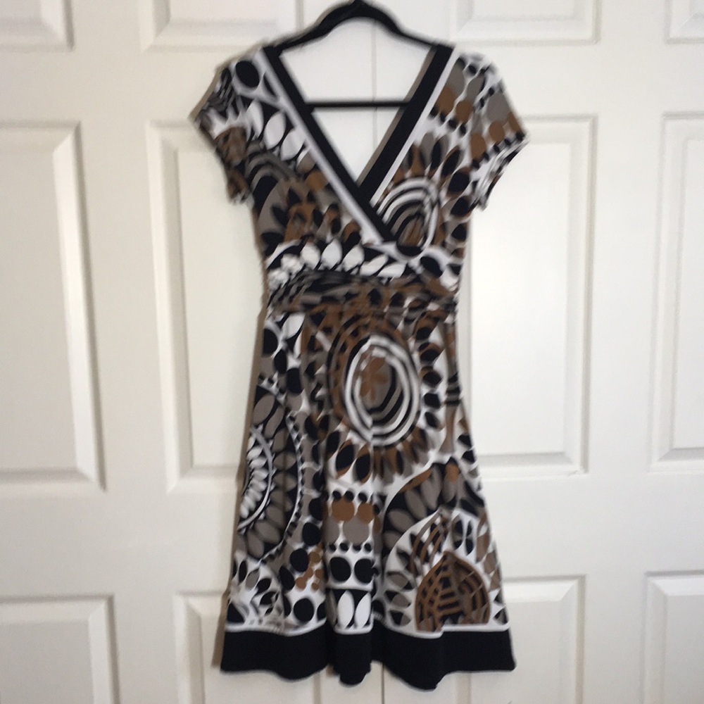 Geometric Print Wrap Top Dress - Size 10P - Picture 5 of 7
